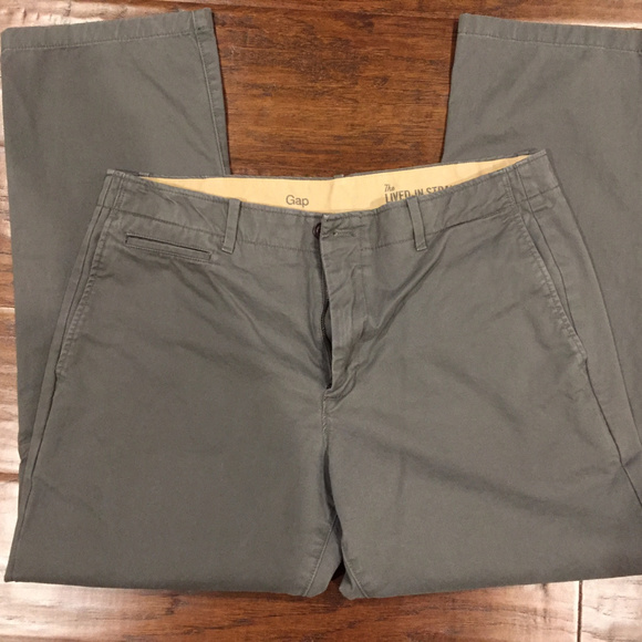 Gap mens chino khakis lot gray and tan 34 W x 28 L - Picture 2 of 8